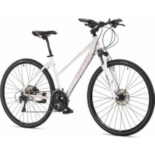Corelli Like 4.0 28 Jant 30 Vites Hidrolik Disk Fren Kadın Şehir Tur Bisikleti Beyaz Pembe