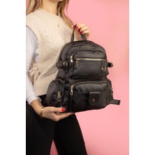 Westbag 2'li Kadın Suni Deri Çok Gözlü Sırt Çantası