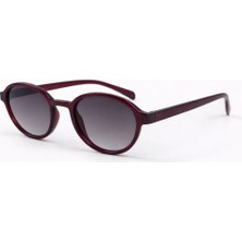 Toz Vintage Sevune Bordo Şeffaf Çerçeve Füme Cam Vintage Retro Güneş Gözlüğü