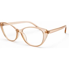 Toz Vintage Azire Bej Çerçeve Şeffaf Cam Optik Uyumlu Vintage Retro Gözlük