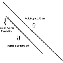 Kudos Teleskopik Bankstick 90-175CM Siyah