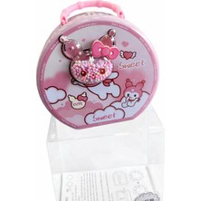 YDGR Hello Kitty Desenli Metal Kumbara Şifreli Kilitli Saplı Para Kutusu