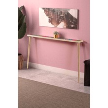 Feyza Design Pembe Doğal Ağaç Traverten Taşlı Dresuar 142X12CM