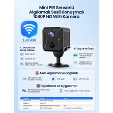 Invicta Mini Wifi Güvenlik Kamerası Bataryalı, 1080P Full Hd, Pır + Hareket Algılama, Gece Görüşlü, 3000 Mah Batarya, Çift Yönlü Ses, 2.4g