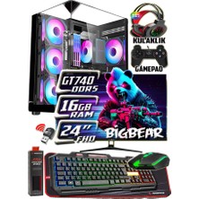 Warbox Bigbear 24" Monitör Xeon X5650 16GB Ram 256GB SSD 250GB HDD GT740 Ddr5-4gb E.kartı Gaming Takım Bilgisayar