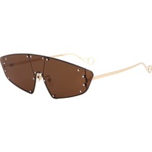 Toz Vintage Szenya Kahverengi Cam Gold Çerçeve Vintage Retro Güneş Gözlüğü