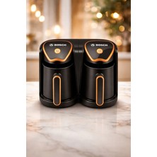 Bosch Ikili Türk Kahve Makinesi | Çift Hazneli, Otomatik Pişirme, Siyah Modern Detay 600 ml