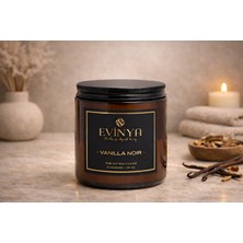 Evinya Vanilla Noir Mum 250 ml – Vanilya ve Oryantal Koku | Lüks Dekoratif Mum