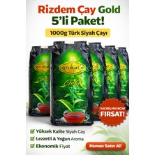Rizedem Çay Gold 5 Li Paket (1000 gr x 5 Adet) Tozsuz
