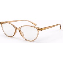 Toz Vintage Tefra Şeffaf Bej Çerçeve Şeffaf Cam Optik Uyumlu Vintage Retro Gözlük