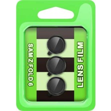 Uravas Store Galaxy Z Fold 6 Raze Metal Kamera Lens - Siyah