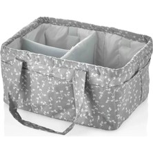 Senka Katlamalı Anne & Bebek Organizer 795 Gri Çiçek