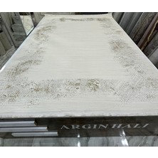 Duru Akrilik Halı Sarı Renk Saç Tüy Tutmaz Halı Argın Halı