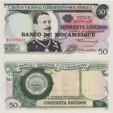 Banknoting Mozambik 50 Eskudo 1970 Çil.