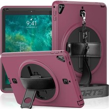Uravas Store Ipad 5 Air 9.7 Kılıf Strap-C Otterbox Tablet Kapak - Mürdüm