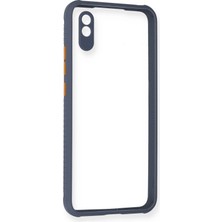 Uravas Store Redmi 9A Kılıf Miami Şeffaf Silikon - Gri