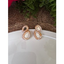 Ebru Çitak Vip Krem Tonlarında Ikili Su Damlası Küpe - Zra - Mng Küpe