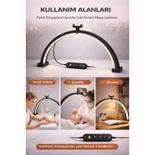 vooka 75 cm Yarım Ay LED Lamba – Profesyonel Moon Light, Büyük Boy Kirpik, Protez Tırnak ve Makyaj Lambası, Ayarlanabilir Parlaklık