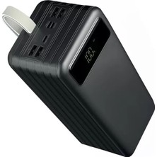 Karahanbey TX80 80.000MAH Kablolu Dijital Göstergeli Gerçek Fener Işıklı Kamp Siyah