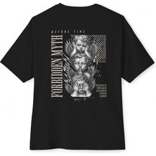 Tişört Kodu Forbidden Myth Oversize Kadın Tişört – Sırt Baskılı Dark Angel Graphic Tee