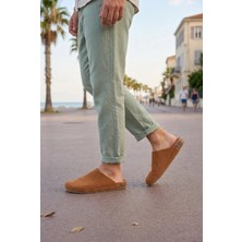 Joy Ayakkabı JY0556 Ravn Bağcıksız Hakiki Süet Deri Erkek Günlük Mantar Taban Loafer Klasik Ayakkabı Hdmt - Taba
