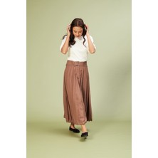 Nisan Triko Kemer Detaylı Midi Balon Etek