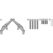 Honda Pcx 125 / 150 (10>25) Arka Çanta Demiri (Givi SR1190)