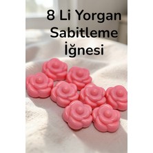 Katilus Pratik 8 'li Gül Şeklinde Çok Amaçlı Yorgan Sabitleme Iğnesi Çarşaf Yorgan Kılıfı Sabitleyici Klips