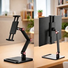 Multizone 12-16 Inç Tablet iPad Telefon Monitör Tutucu Metal Stant 360° Döner Ayarlanır Universal