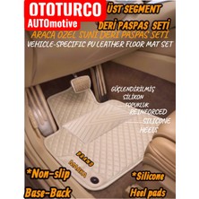 Ototurco Automotive Audi A6-C6 Extrim (2004-2008)UYUMLU Kapitoneli-Suni Deri-Silikon Topukluklu Premium Deri Paspas