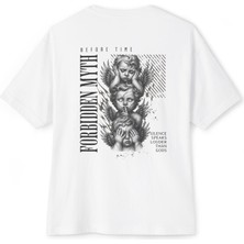 Tişört Kodu Forbidden Myth Oversize Kadın Tişört – Sırt Baskılı Dark Angel Graphic Tee