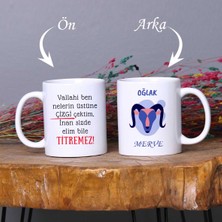 Zoommatik Oğlak Burcuna Özel Hediye Mottolu Isimli Kupa Bardak