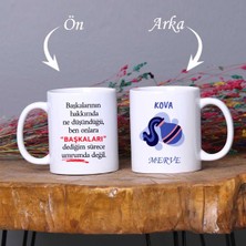 Zoommatik Kova Burcuna Özel Hediye Mottolu Isimli Kupa Bardak