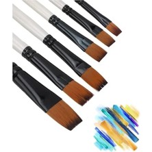 Esranın Dünyası 6 Parça Akrilik ve Yağlıboya Fırça Seti