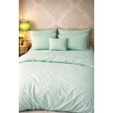 More Home Tek  Kişilik Yorgan kılıfı + Yastık Kılıfı (Çarşafsız)  Mint Yeşili