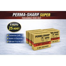 Uravas Store Perma-Sharp Super Paslanmaz Çelik Tıraş Bıçağı 5’li 5 Kutu