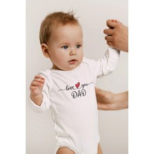 Pamuk Saray Baba Baskılı Bebek Body Kısa Kollu Zıbın %100 Organik Pamuk