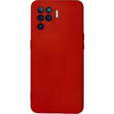 Uravas Store Reno 5 Lite Kılıf Nano Içi Kadife Silikon - Kırmızı