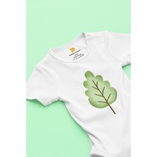 Pamuk Saray Organik %100 Pamuk Sevimli Ağaç Baskılı Kısa Kollu Çıtçıtlı Bebek Body Badi Zıbın