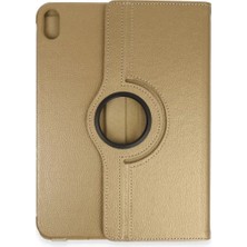 Uravas Store Ipad 2022 10.9 (10.nesil) Kılıf 360 Tablet Deri Kılıf - Gold