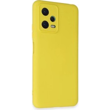 Uravas Store Redmi Note 12 5g Kılıf Nano Içi Kadife Silikon - Sarı