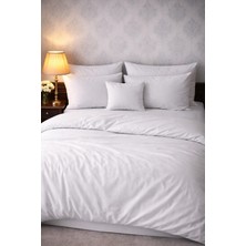 More Home Tek  Kişilik Yorgan Kılıfı + Yastık Kılıfı   (Çarşafsız) Beyaz