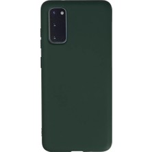 Uravas Store Galaxy S20 Kılıf Nano Içi Kadife Silikon - Koyu Yeşil