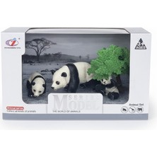 Tufy Toys Panda Ailesi Figür Seti- Hayvan Model Oyuncak