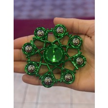 Cuffcufftoys Yeşil Metal Stres Çarkı Modelleri Uzun Dönen 9x9 cm