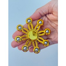 Cuffcufftoys Sarı Metal Stres Çarkı Modelleri Uzun Dönen 9x9 cm