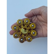 Cuffcufftoys Sarı Metal Stres Çarkı Modelleri Uzun Dönen 9x9 cm