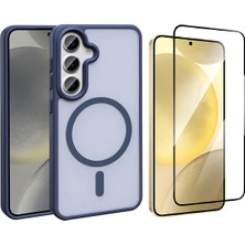 Vendas Galaxy S26 Plus Kılıf M-Safe Şarj Özellikli Mat Arka Yüzey Vendas Sio Kapak + Tempered Cam Ekran Koruyucu