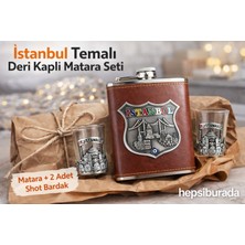 Meya Design Istanbul Temalı Matara Seti 2 Shot Bardaklı Hediyelik Set