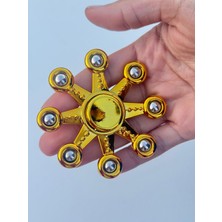 Cuffcufftoys Sarı Metal Stres Çarkı Modelleri Uzun Dönen 9x9 cm